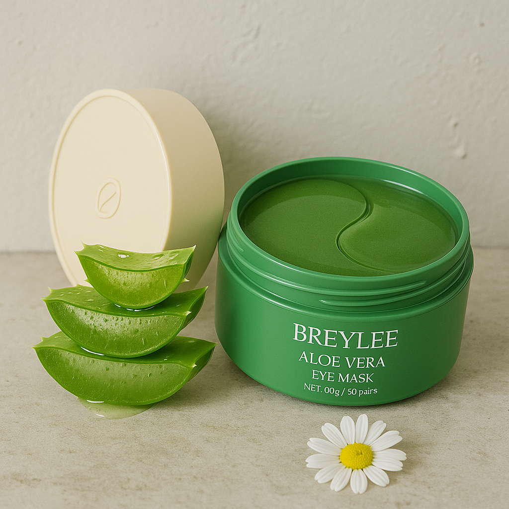 Masque Yeux Aloe Vera et Collagène - Anti-Cernes, Anti-Poches et Hydratation