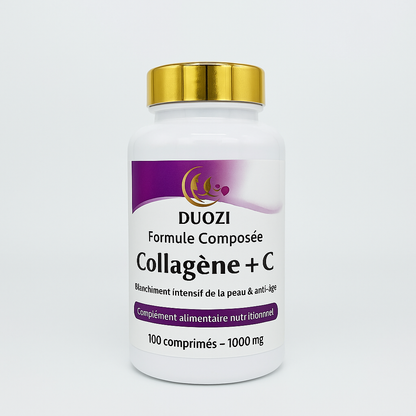 Gélules Collagène + Vitamine C Anti-Âge - Éclat et Élasticité de la Peau