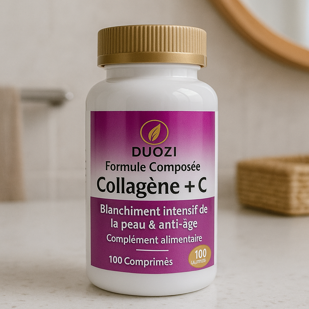 Gélules Collagène + Vitamine C Anti-Âge - Éclat et Élasticité de la Peau