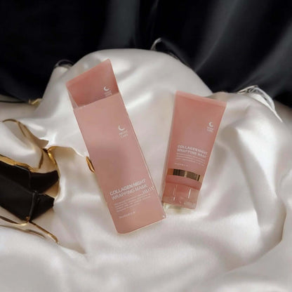 Masque de Nuit au Collagène – Hydratation Intense et Anti - Âge pour Peau Déshydratée et Mûre, Réparation et Effet Lifting - OMYSKIN